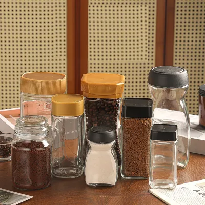 Transparent Glass sealed Jar for Tea, Coffee Powder, and Candy, with 100g Thick Freeze-dried Coffee Storage Jar