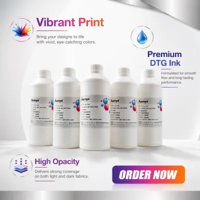 DTG Pigment Ink for Cotton Printing Directly with Epson 3200/DX5/5113/4720 Direct to Garment