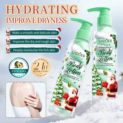 SADOER Aloe Vera Body Lotion 200ml Natural Plant Extract Deep Nourishing Hydrating Body Milk Soft Skin Care for Women Men