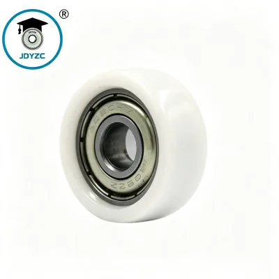 608ZZ Nylon Round Belt Pulley Wheel ABEC 7 Bearing Idler Roller for Round Belt Transmission Small Machinery