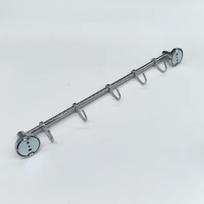 Modern Stainless Steel Hanger Bathroom or Kitchen Metal Bathroom Accessories Toilet Wall Hook for Clothing Use Five Towel Hooks