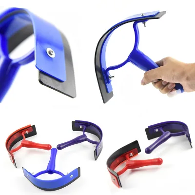 Best Selling Plastic Rubber Round Handle Portable Blue Green Red Purple Black Horse Sweat Scraper for Sale