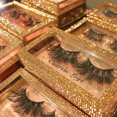Reliablesoft Magnetic Grafting Rose Gold Diamond with logo Packaging Lashes with False Eyelash Cases Privtate Label Eyelashes