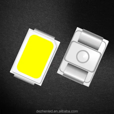 SMD LED Chip in White Yellow Green Amber Pure Green Top and Side View