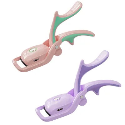Wholesale Private Label OEM Rechargeable Long Lasting Mini Beauty Tool Makeup Silicone Electric Heated Eyelash Curler