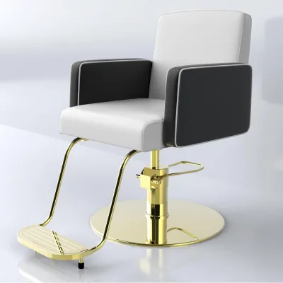 Factory Direct Sale Portable Barber Chair Modern Black and White Hydraulic Barber Chair
