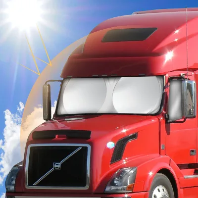 Semi-Truck Sun Shade for Windshield and Side Windows UV Protective Sunshade for Semi-Truck Windshield 240T Windshield Sun Shade