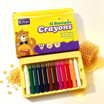 Private Label Eco Beeswax Crayons Set for Supermarket Gift Store Wholesale Beeswax Crayon