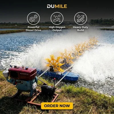 Tough Corrosion Resistant Diesel Paddle Aerator Fit Harsh Wind Rain Outdoor Aquatic Environment