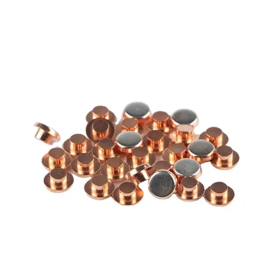 Bimetal Silver Contact Rivets Magnetic Metal Luggage Rivet