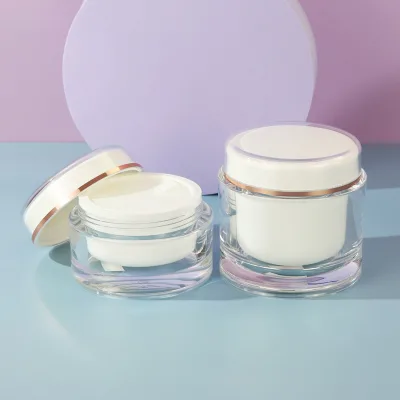 Factory Custom Clear Plastic Container Skin Care Cream Cosmetic 50 ml 2 oz 50g Acrylic Jar