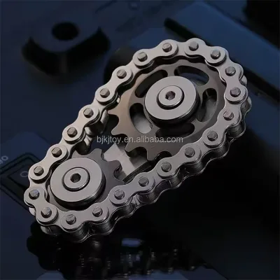 Popular Pocket Size Metal Sensory Fidget Spinners Adults Stress Release Chain Gears Gyro Bike Fingertip Chain Fidget Toys