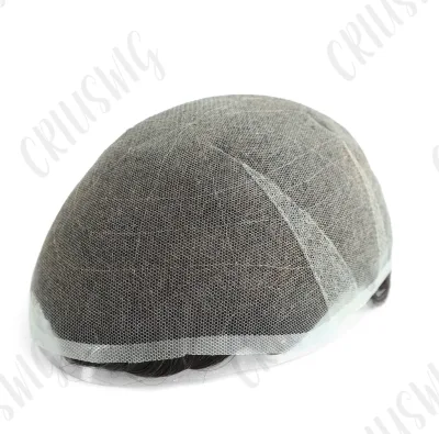 Upgraded Invisible and Traceless Remy 100% Human Hair Toupee for Men With Bio Scalp Style Virgin PU and Lace Closure Technique