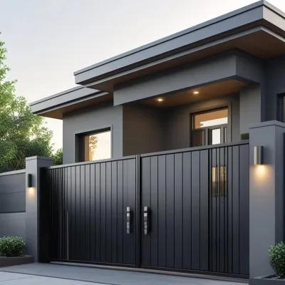 Modern Automatic Villa Gate Courtyard Outdoor Gate Driveway Sliding Entrance Aluminum Electric Gate