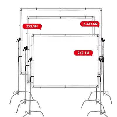 2x2.5m Stainless Steel Soft Light Fabric Screen Background Backdrop for Photography Photo Studio Camera Video Film Movie Shoot