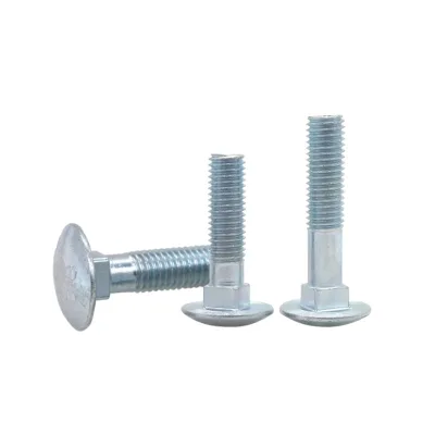High Standard Grade 8.8 Galvanized Carriage Screws, Semicircle Head, Square Neck Bolt, Bridge Rack Screws