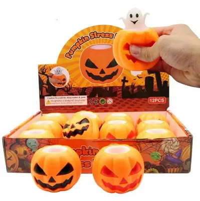 Wholesale Halloween TPR Toys Monster Squeeze Toys Pumpkin Fidget Toys Squeeze Balls Promotion