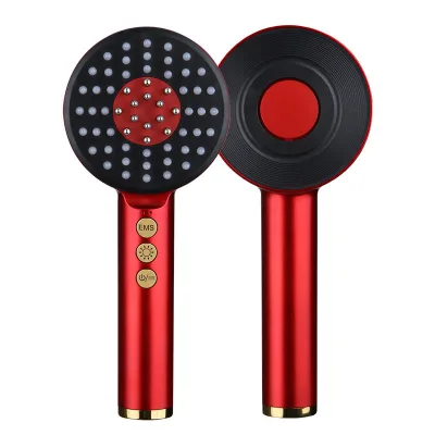 Wholesale Handheld Electric Red Light Hair Comb Cordless Electric Scalp Massager Essential Oil Import Hair Massage Comb