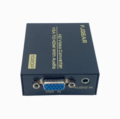 FJ-VH003 3 Way Vga to hdmi Converter with Audio 1080p with Iron case