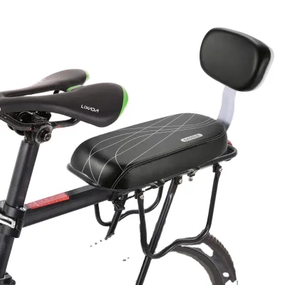 Bicycle Child Seat PU Leather Cover Bike Rack Cushion for Kid's Bicycle Seat with Back Saddle Bicycle Accessories Parts