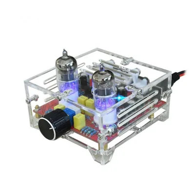 Amplifier Audio Finished Board HiFi 6J1 Class a Bile Tube Preamplifier Amplificador With Acrylic Chassis Umassemble