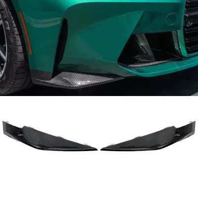 CSYP New High Quality Carbon Black Dry Carbon Fiber Front Bumper Corner Splitter Lip Screw-On OEM Style Universal Fitment