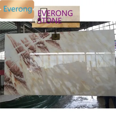 Beautiful Natural Onyx Simple Decoration Loulan White Onyx Stone Marble Slabs