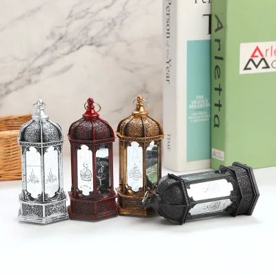 Hot Sale Moroccan Candle Lantern Ramadan Lantern Lamp LED Lights Ornaments for Muslim Islam Eid Decoration Mubarak Ramadan