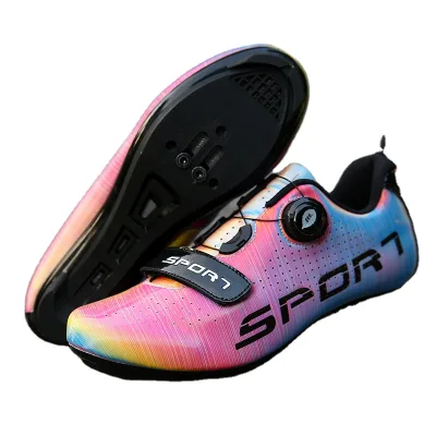 2020 New Type Locking Cycling Shoes Hard Soled Road Mountain Bike Men's and Women's Locking Shoes 2008 Bicycle Shoes