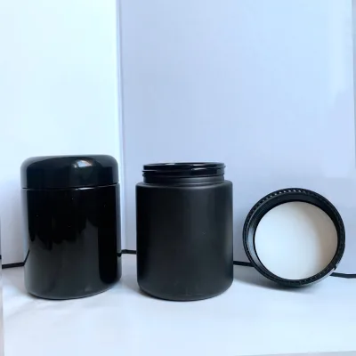 Wholesale Custom Round Airtight Glass UV Jars Uv Resistant Glass Jar with Bakelite Cap