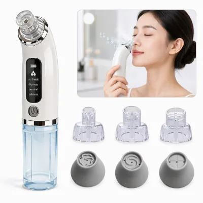 KKS Beauti Product Facial Lift Face Cleaner Electric Micro Small Bubble Water Cycle Acne Pimple Pore Vacuum Blackhead Remover