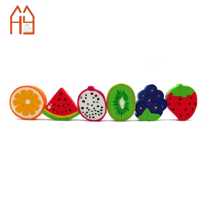 Cheap Eraser Food Shape for Children, Colorful Tiny Small Sized Cute Fruit Eraser 3D for School Kids
