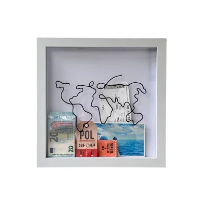 Adventure Travel Shadow Tickets Shadow Box in Memory Boxes Funny Travel Keepsake Box Frame Travel Ticket Collection