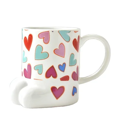 Cat Paw mugs,Creative Handmade Full printing Cat Paw shape mugs Four design Coffee mug with handle
