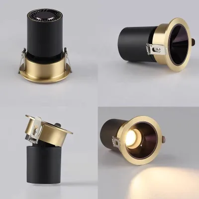 Luxury Aluminum Adjustable Anti-Glare CRI 95 IP65 Waterproof Magnetic LED Focus Light with App Control for Hotel Ceiling
