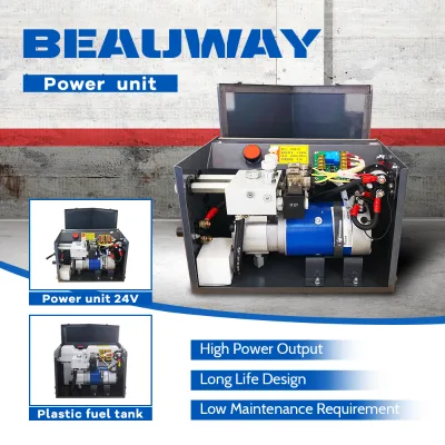 Heavy Duty Industrial Hydraulic Power Pack CE/ISO Hydraulic Power Unit DC12V/24V Double-Acting Hydraulic Part for Wing Van