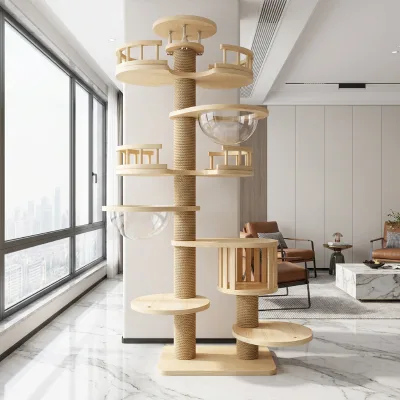 Modern Luxury Eco-friendly cat Climbing Frame Multi-layer Integrated Spacecraft Jumping Platform Space Saving cat Tree