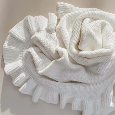 Knit Blanket Custom Baby Soft Blanket Baby Blanket Pure Cotton Customizable Cute Printed Baby Wrap Blanket