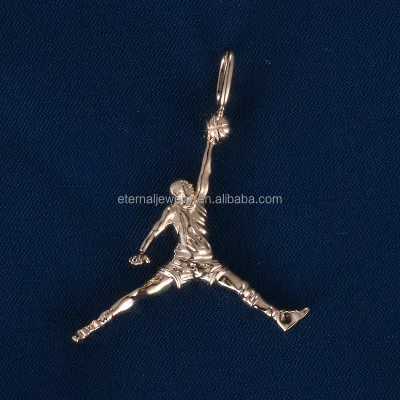 Eternal Jewelry 925 Silver 10K 14K 18K Solid Gold Jewelry Custom Fashion Hiphop Pendant Jordan Pendant for Mens