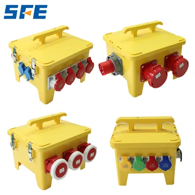 SFE Waterproof Outdoor Dustproof 3 Pin Plug Socket Box Power Distribution Enclosure Industrial Outdoor Socket Box Electrical