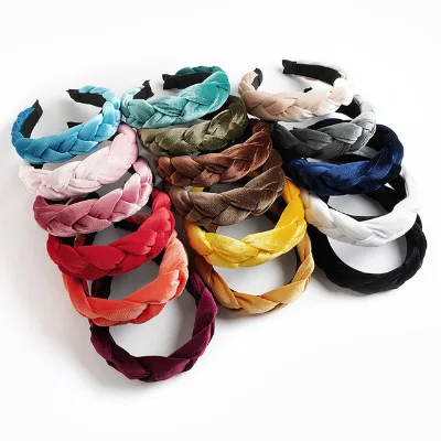 High Quality Velvet Braid Headband for Girls