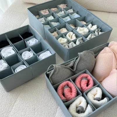 Fabric Household Underwear Box for Separating Socks and Bras Dormitory Underwear Storage Box