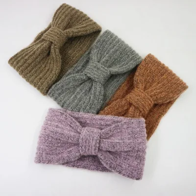 Winter Fashion 4 Colors Available Waffle Knit Knot Hairband Headband for Women