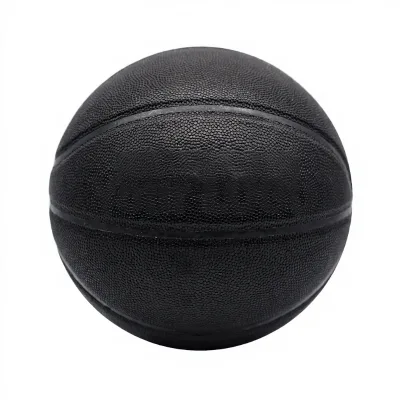Customized Exclusive logo for Black Basketball, Moisture Absorbing PU Can Provide Samples