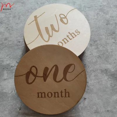Plain Design Newborn Gift Baby Monthly Milestone Rounds Markers Cards