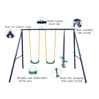 IUNNDS Baby Outdoor Swing High Quality Garden 4 Seat Swing Chair With Glider Seat