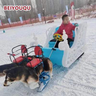 Durable Snow Sledge Winter Skis Snow Sled Ice and Snow Dogs Pulling Sleds for Adult and Kids