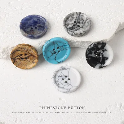 Natural Stone Four Hole High End Carved Floral Jade Buttons Vintage Ornament Buttons for Chinese Tang Style Hanfu Coats Trench