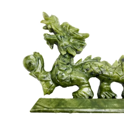 Hand Carved Jade Craft Home Decoration Feng Shui Animals Crystal Carving Animal Feng Shui Dragon Natural Gemstones