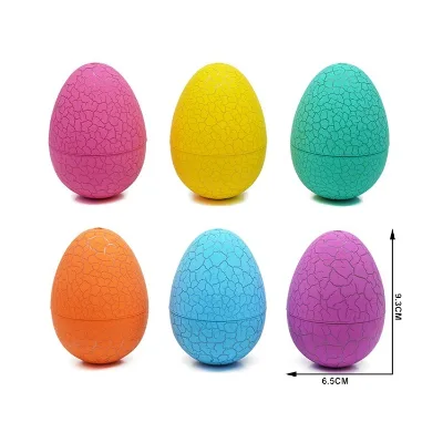 Factory Wholesale Dinosaur Egg Toy Shell Plastic Kids Toys Crackle Pattern Fillable Empty Vending Machine Capsules for Kids